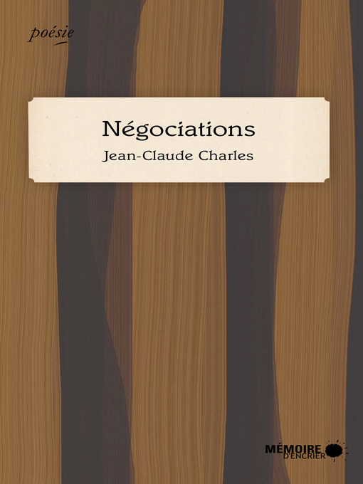 Title details for Négociations by Jean-Claude Charles - Available